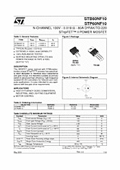 DataSheet STB60NF10 pdf
