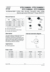 DataSheet STD11NM60N pdf