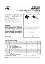 DataSheet STD7NB20 pdf