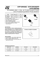 DataSheet STP10NK80Z pdf