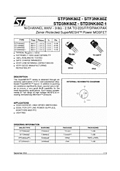 DataSheet STP3NK80Z pdf