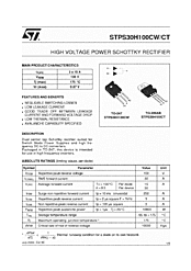 DataSheet STPS30H100CW pdf