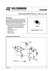 DataSheet TDA2008 pdf