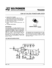 DataSheet TDA2050 pdf