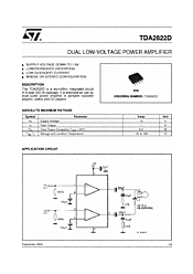 DataSheet TDA2822D pdf