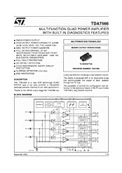 DataSheet TDA7566 pdf