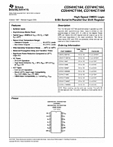 DataSheet CD74HC164 pdf