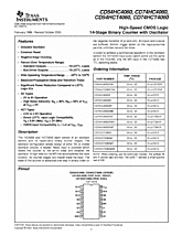 DataSheet CD74HC4060 pdf