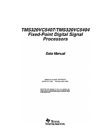 DataSheet TMS320VC5404 pdf