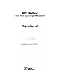 DataSheet TMS320VC5416 pdf