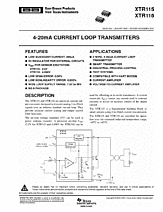 DataSheet XTR115 pdf