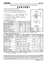 DataSheet 2SA1091 pdf