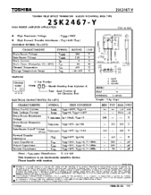 DataSheet 2SK2467-Y pdf