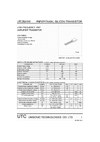 DataSheet UTC2SA1015 pdf