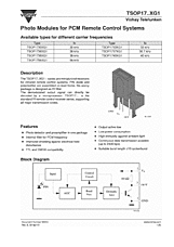 DataSheet TSOP17xxXG1 pdf