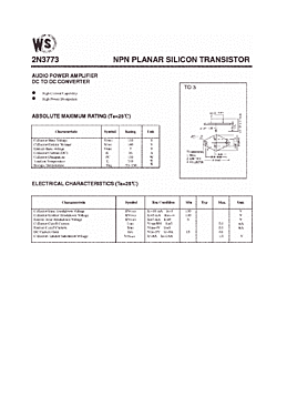 DataSheet 2N3773 pdf