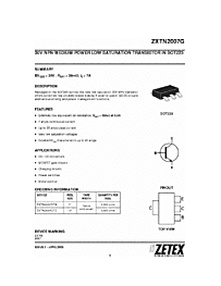 DataSheet ZXTN2007G pdf