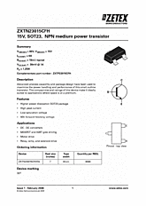 DataSheet ZXTN23015CFH pdf